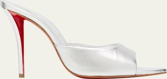 Christian Louboutin 100mm Miss Z Metallic Leather Mule Sandals
