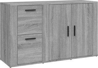 vidaXL Aparador de madera contrachapada gris Sonoma 100x33x59,5 cm Vidaxl