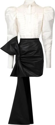 Gaby Charbachy Tuta intera con maniche a palloncino - Bianco