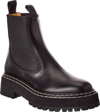 Proenza Schouler Round Toe Leather Bootie