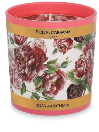 Dolce & Gabbana floral-print scented candle (250g) - Pink