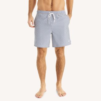 Nautica Big & Tall 7 Seersucker Quick-Dry Swim