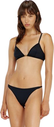 Diesel Triangle bra in nylon with Oval D detail - Bras - Woman - Black