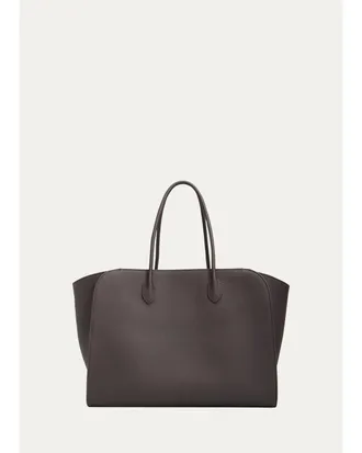 The Row Mens Marlo Grained Leather Tote Bag