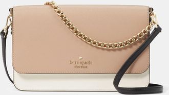 Kate Spade New York Womens Madison Willow Convertible Crossbody Bag in Brown | Saffiano Leather