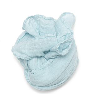 LinenMe 100% Linen Scarf for Women Men Unisex Garza 70 x 200 cm, Summer Shawl Lightweight Soft Breathable Comfortable, Cloud Blue