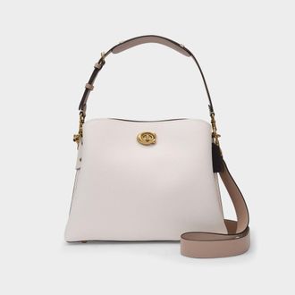 Coach Womens Willow Bag in Chalk Multileather - White Calfskin - One Size