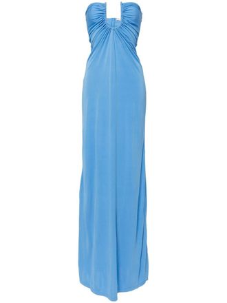 CHRISTOPHER ESBER Strapless jurk met gewelfde palm - Blauw
