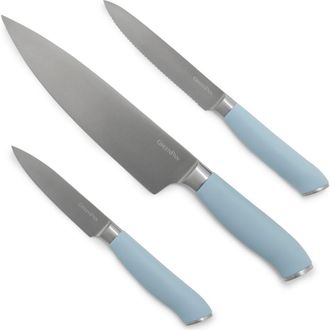 GreenPan Set of 3 Titanium Coated Knife Set in Light Blue at Nordstrom