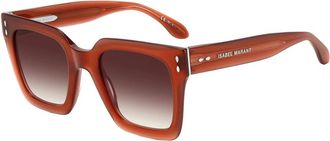 Isabel Marant Rood/Roze Tint Zonnebril - Dames - Zonnebrillen - Rood - 51 MM - Accessoires