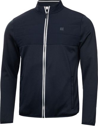 Calvin Klein Mens Atlantic Hybrid Full Zip Sweater - Navy - L