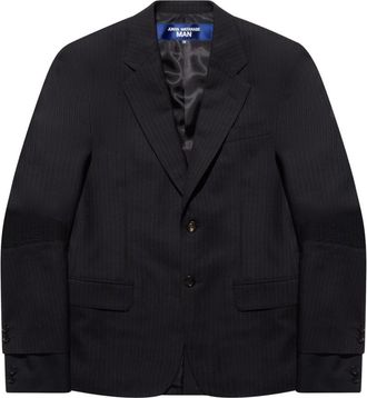 Junya Watanabe notched-lapels wool blazer - men - Wool - M - Black