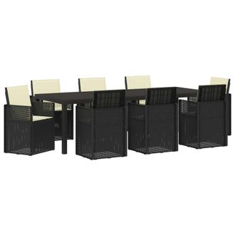 vidaXL Conjunto De Comedor De Jard&iacute;n 9 Pcs Antracita Y Crema Pp Vidaxl