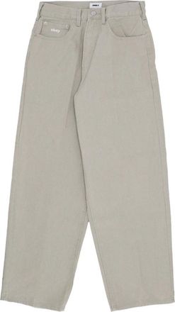 Obey Steenvervaagde Baggy Denim Jeans - Heren - Loose Fit Jeans - Grijs - W30 - Denim - Jeans