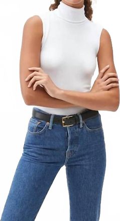 Michael Stars Hillary Turtleneck Shell Top In White