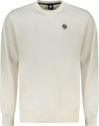 North Sails Sweatshirt met lange mouwen - Heren - Sweatshirts - Beige - S - Katoen - Hoodies & sweatvesten