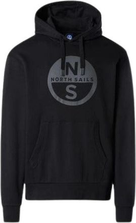 North Sails Hoodie Big Logo - Heren - Hoodies - Zwart - L - Katoen - Hoodies & sweatvesten