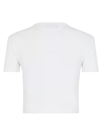 Fendi Logo-Embroidered Cotton Blend T-shirt - White