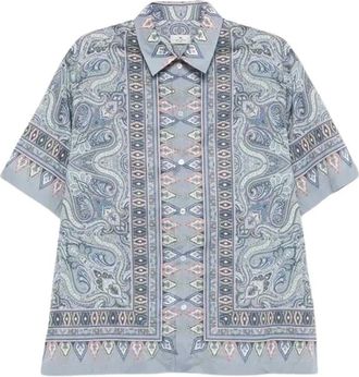 Etro Overhemden met korte mouwen - Heren - Korte mouwen Overhemden - Veelkleurig - M - Overhemden