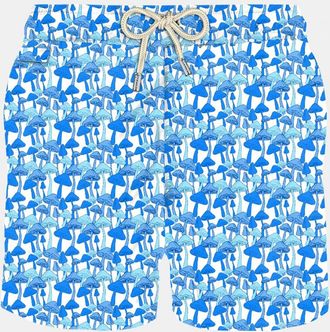 MC2 Saint Barth Man Light Fabric Swim Shorts With Mushrooms Print