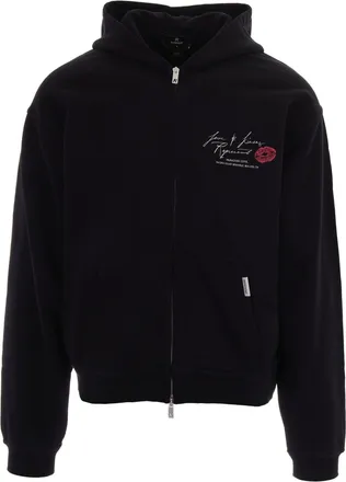 Represent Regular-Fit Zip-Up Hoodie with Love and Kisses Print