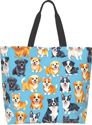 Generic Cute Dog5 Shoulder Bag Durable Handbag Foldable Handbags For Camping Casual College