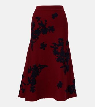 Erdem Falda midi de jacquard