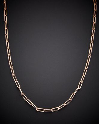 Italian Gold, Inc 14K Italian Rose Gold Paperclip Chain Necklace