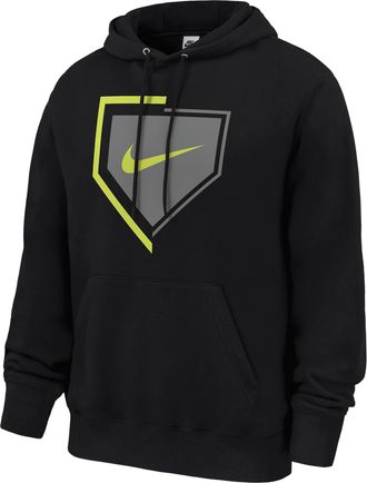 Nike Mens Club Baseball Pullover Fleece Hoodie in Black | M31233P468NKBS-BLK