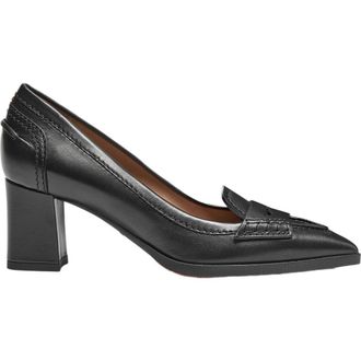 Santoni Womens leather mid-heel pump in Black at Nordstrom, Size 10.5