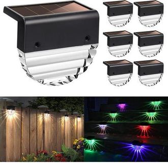 OEM Luces De Jard&iacute;n Para Exteriores, L&aacute;mparas Solares Impermeables Para Decoraci&oacute;n De Jard&iacute;n, Iluminaci&oacute;n Solar Para Cercas Con 2 Modos Led: Blanco C&aacute;lido