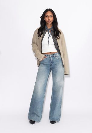 Dr. Denim Rhue Low Wide Jeans in Drift Sky Used at Nordstrom, Size 31