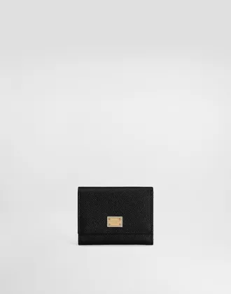 Dolce & Gabbana Dauphine Calfskin Wallet - Woman Wallets And Small Leather Goods Black Leather Onesize