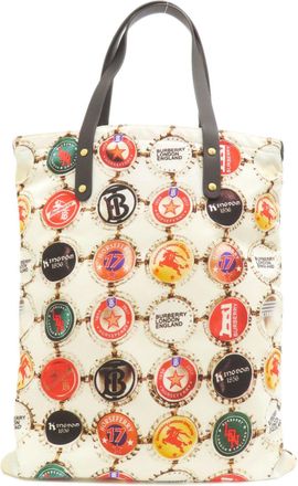 Burberry Black White Nylon Tote Bag (Pre-Owned)