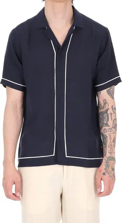 Orlebar Brown Maitan Double Piping Linen Casual Shirt