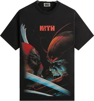 Kith x Marvel Deadpool Wolverine T-shirt met grafische print - Zwart