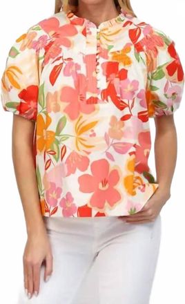 Fate Poppy-Lin Perfection Top In Pink Floral
