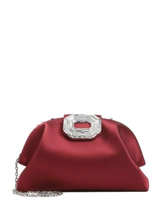 Amina Muaddi Clutch Camelia - Rosso