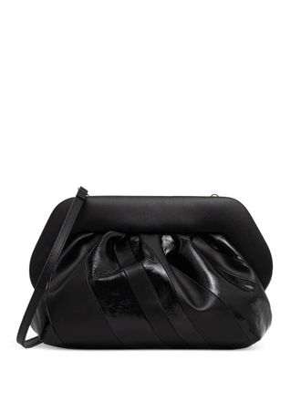 Themoir&egrave; ruched clutch bag - Zwart