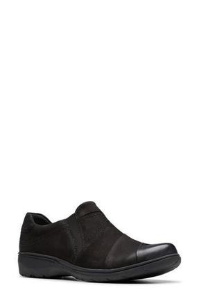 Clarks Carleigh Abby Slip-On Shoe in Black Nubuck at Nordstrom Rack, Size 8