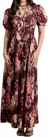 Skylar Rose Puff Sleeve Maxi Dress In Floral