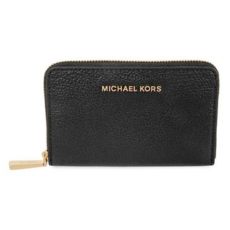 Michael Kors Wallets & Cardholders, female, Black, Size: ONE SIZE Small Pebbled Leather Wallet