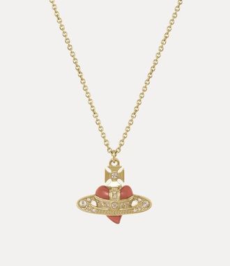 Vivienne Westwood New Diamante Heart Pendant Necklace Gold-light-gold-quartz Gold-light-gold-quartz Women