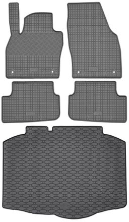 OEM Juego De Alfombrillas De Goma Para Coche Y Alfombrilla Para Maletero Para Seat Ibiza Vi Hatchback Desde Junio De 2017