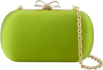 Self Portrait Bolso de mano con lazo adornado - Bags - Mujer - Verde - ONE SIZE