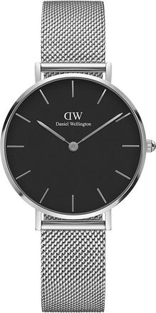 Daniel Wellington Womens DW00100162 Ladies Petite Black Sterling Silver 32mm Watch - One Size