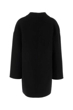Gucci Womens Black Wool Blend Reversible Coat Nerococoanero Mix Cappotti