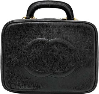 Chanel Pre-owned Leather chanel-bags - Dames - Vintage Handtas - Zwart - ONE Size - Leer - Vintage
