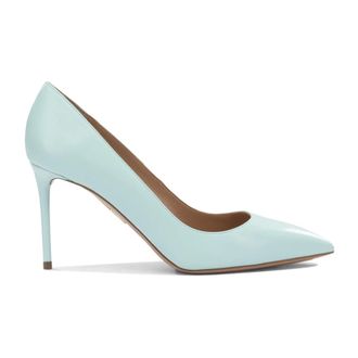 Aquazzura Purist Pump 85 - Dames - Schoenen - Blauw - Maat: 37 1/2 EU Leer