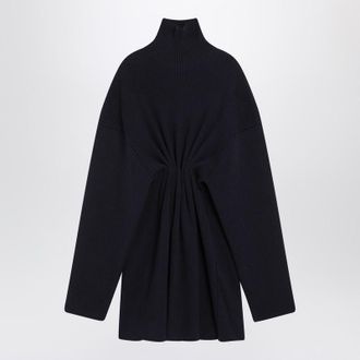 Balenciaga Pinched Navy Mini Dress In And